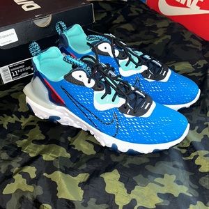 Worn 1 time! Nike React Vision size 11.5 Photo Blue/Black-Midnight Navy